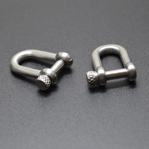 5pcs Matte Stainless Steel D Shackle With Screw Pin Anchor