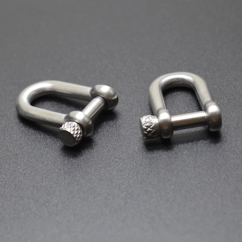 5pcs Matte Stainless Steel D Shackle With Screw Pin Anchor
