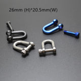 5pcs Matte Stainless Steel D Shackle With Screw Pin Anchor