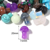 5pcs Natural Stone Mushroom Beads Charm Turquoise Loose Beads 20x15mm