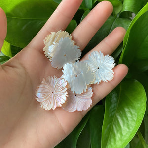 5pcs Natural Flower Shell Pendants 28mm DIY Jewelry Making