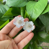 5pcs Natural Flower Shell Pendants 28mm DIY Jewelry Making