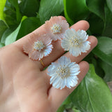 5pcs Natural Flower Shell Pendants 28mm DIY Jewelry Making