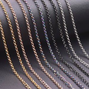 5pcs Pearl Chain Jewelry Supplies Stainless Steel Necklace