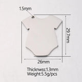 5pcs Sportswear Charms Stainless Steel Pendants DIY Necklaces Bracelets