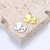 5pcs Stainless Steel Skull Head Charm Pendant for DIY Jewelry Making