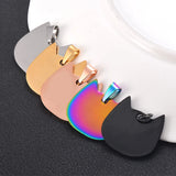 5pcs/Lot Stainless Steel High Blank Dog Tag Lovely Cat Shape Animal Pendant