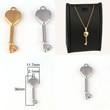 5pcs Stainless Steel Key Charms for Jewelry Making Supplies