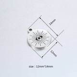 5pcs Stainless Steel Devil Eye Pendants for DIY Jewelry Making