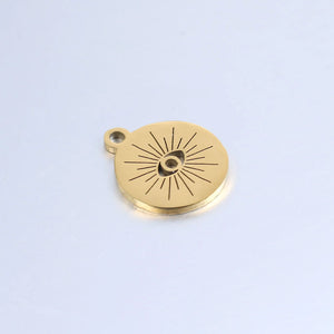5pcs Stainless Steel Devil Eye Pendants for DIY Jewelry Making