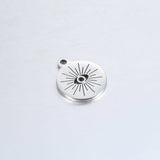 5pcs Stainless Steel Devil Eye Pendants for DIY Jewelry Making
