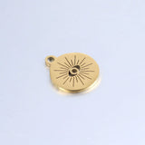 5pcs Stainless Steel Devil Eye Pendants for DIY Jewelry Making