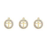 5pcs/Lot Cross Rhinestone Pendant for Necklace or Bracelet