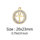 5pcs/Lot Cross Rhinestone Pendant for Necklace or Bracelet