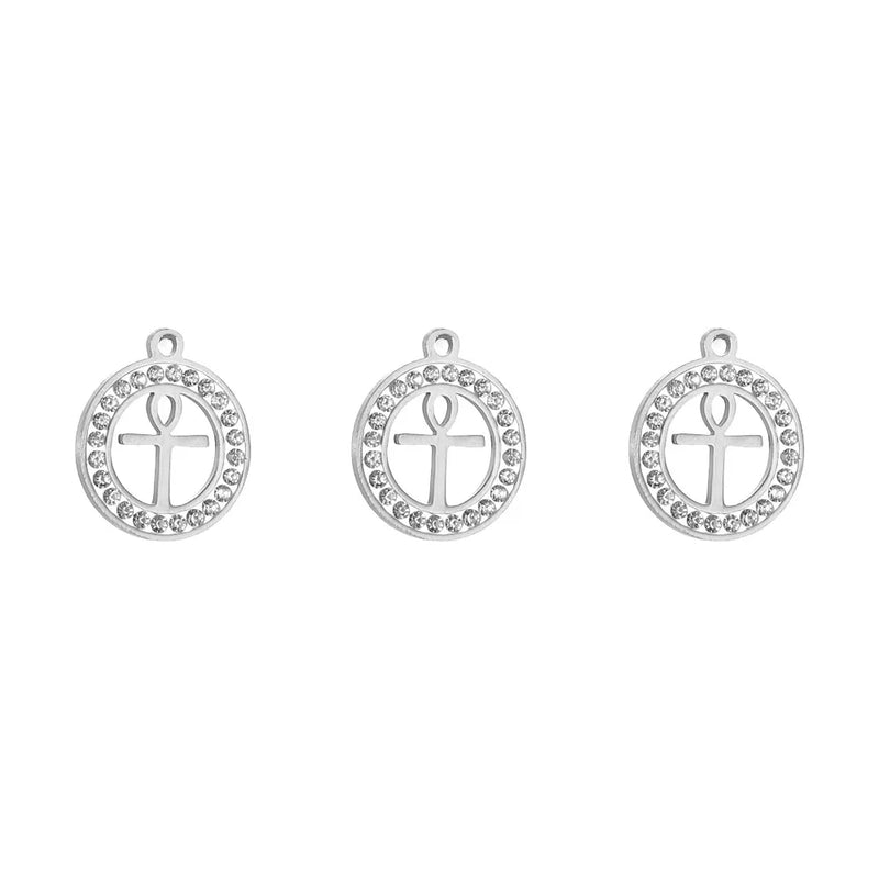 5pcs/Lot Cross Rhinestone Pendant for Necklace or Bracelet