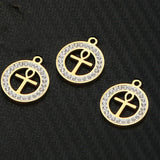 5pcs/Lot Cross Rhinestone Pendant for Necklace or Bracelet