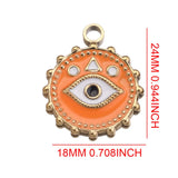 5pcs Stainless Steel Round Eye Charm Pendants DIY Jewelry Making Findings