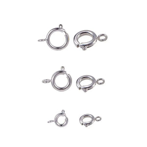 5pcs Stainless Steel Spring Ring Clasp for Necklace Bracelet DIY