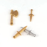 5pcs Stainless Steel Sword Charms for DIY Jewelry Making
