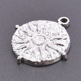 5pcs/Lot Sun Stars Embossed Plaque Rainbow Charm Pendant for DIY Jewelry Making