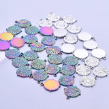 5pcs/Lot Sun Stars Embossed Plaque Rainbow Charm Pendant for DIY Jewelry Making