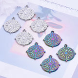 5pcs/Lot Sun Stars Embossed Plaque Rainbow Charm Pendant for DIY Jewelry Making