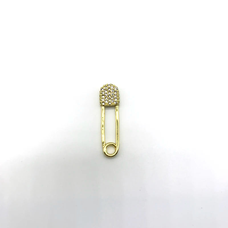 5pcs/Lot CZ Paved Paperclip Charms for Jewelry Making