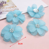 5pcs Big Acrylic Scrub Rhinestone Wrist Flowers Spring Colors