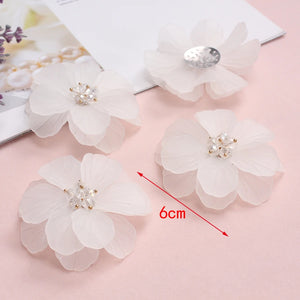 5pcs Big Acrylic Scrub Rhinestone Wrist Flowers Spring Colors