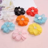 5pcs Big Acrylic Scrub Rhinestone Wrist Flowers Spring Colors