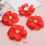 5pcs Big Acrylic Scrub Rhinestone Wrist Flowers Spring Colors