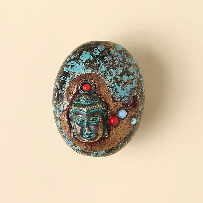 5pcs Buddha Head Necklace Pendant for Jewelry Making
