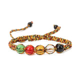 5pcs Ethnic Hand-woven Multicolored Rope Bracelet Unisex Friendship Jewelry