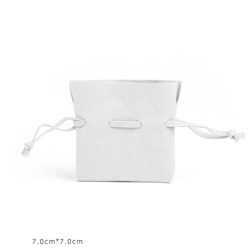 5pcs Suede Jewelry Storage Pouch Microfiber Necklace Ring Bag
