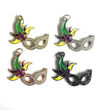 Mardi Gras Charms Mask Bracelet Pendant - Jewelry Making Accessories