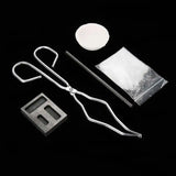 5pcs Melting Kit Silica Crucible Graphite Rod Ingot Mold Borax Tong