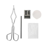 5pcs Melting Kit Silica Crucible Graphite Rod Ingot Mold Borax Tong