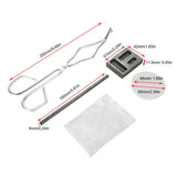 5pcs Melting Kit Silica Crucible Graphite Rod Ingot Mold Borax Tong