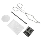 5pcs Melting Kit Silica Crucible Graphite Rod Ingot Mold Borax Tong