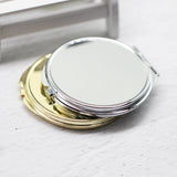 5pcs Metal 65mm Folding Compact Mirror Gold Silver Rose Pocket Makeup Mirror