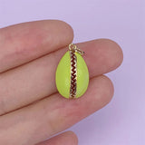 5pcs Shell Shape Metal Brass Enamel Charms 12x20mm DIY Accessories