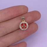 5pcs Metal Brass Plated Enamel Charms 10x13mm Necklace Adornment Decorations