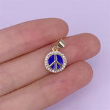 5pcs Metal Brass Plated Enamel Charms 10x13mm Necklace Adornment Decorations