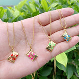 5pcs Metal Candy Pendant Charms 10x10mm Brass Plated DIY Necklace Decor