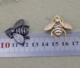 5pcs Metal Copper CZ Bee Pendant for Jewelry Making