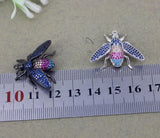 5pcs Metal Copper CZ Insect Bee Pendant Beads for Jewelry Making