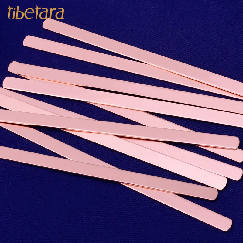 5pcs Metal Cuff Bracelet Blanks, 18 Gauge Copper Stamping, Stamping Blank