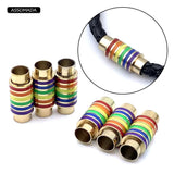 5pcs Metal Magnetic Clasp For Leather Silicone Cord Necklace Bracelet