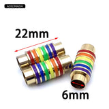 5pcs Metal Magnetic Clasp For Leather Silicone Cord Necklace Bracelet