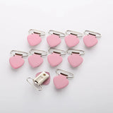 5pcs Metal Peach Heart Suspender Braces Clips Holder